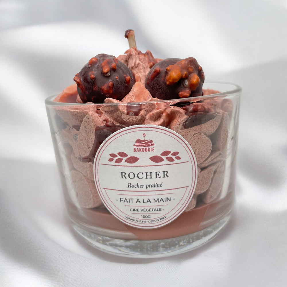 Bougie rocher praliné | Rocher praliné