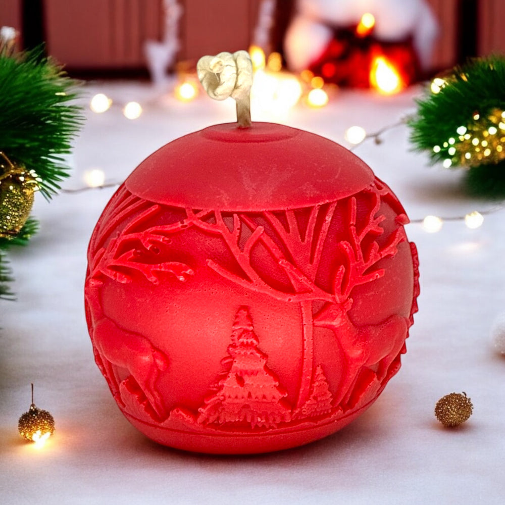 Bougie Orange | Boule de noël