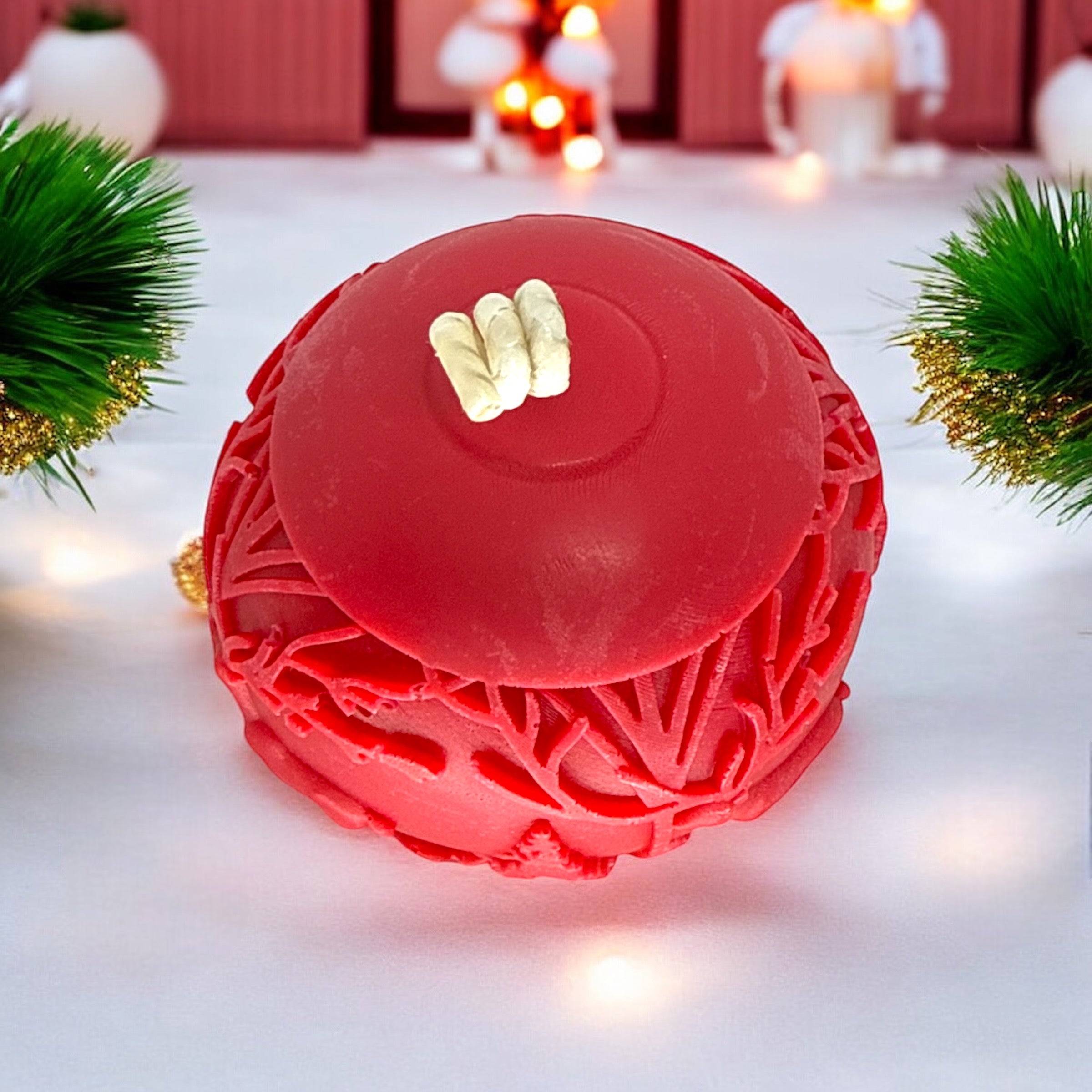 Bougie Orange | Boule de noël