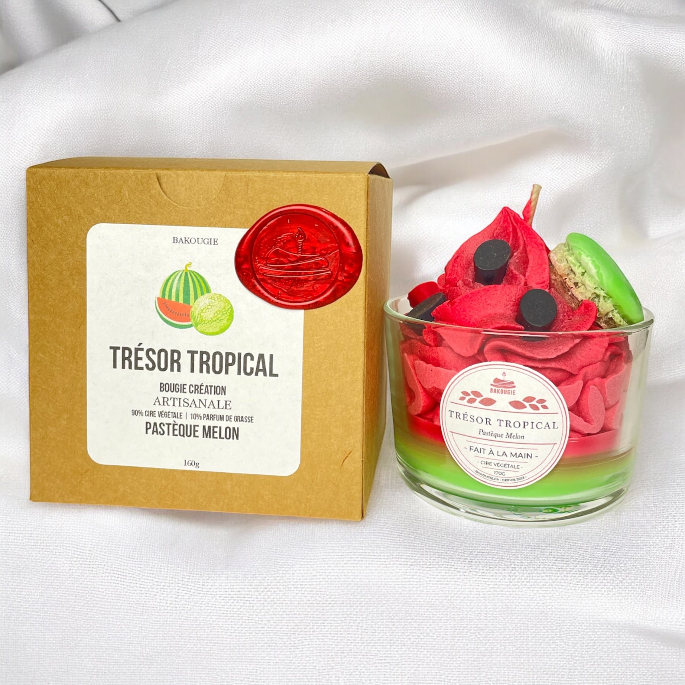 Bougie pastèque melon | Trésor tropical